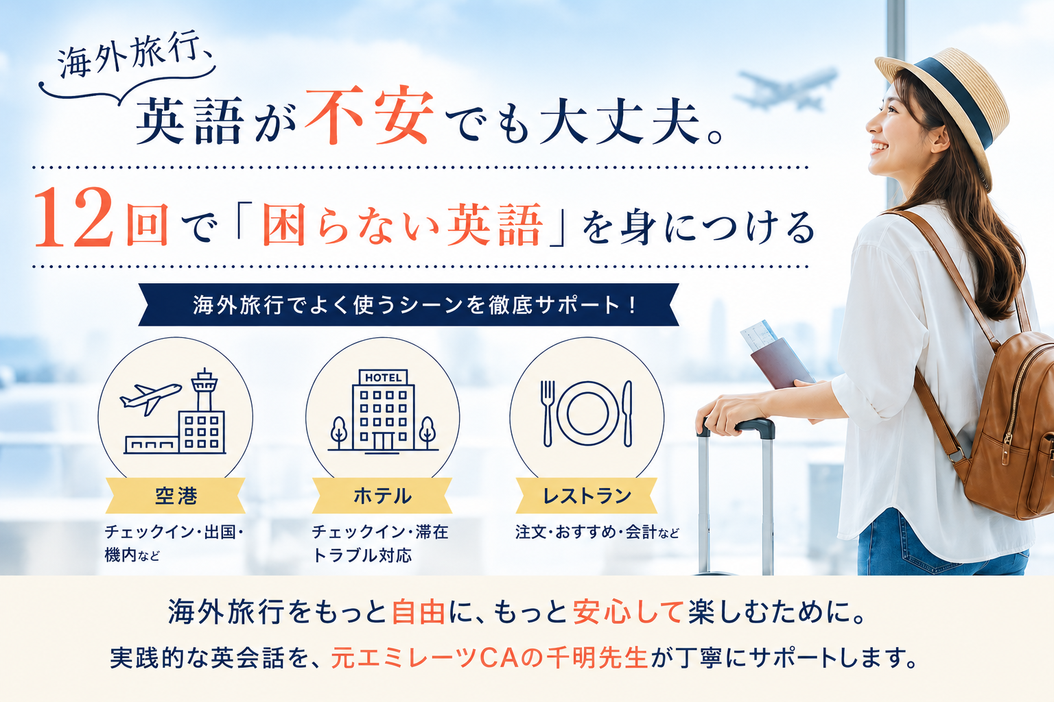 海外旅行英会話12回コースの案内